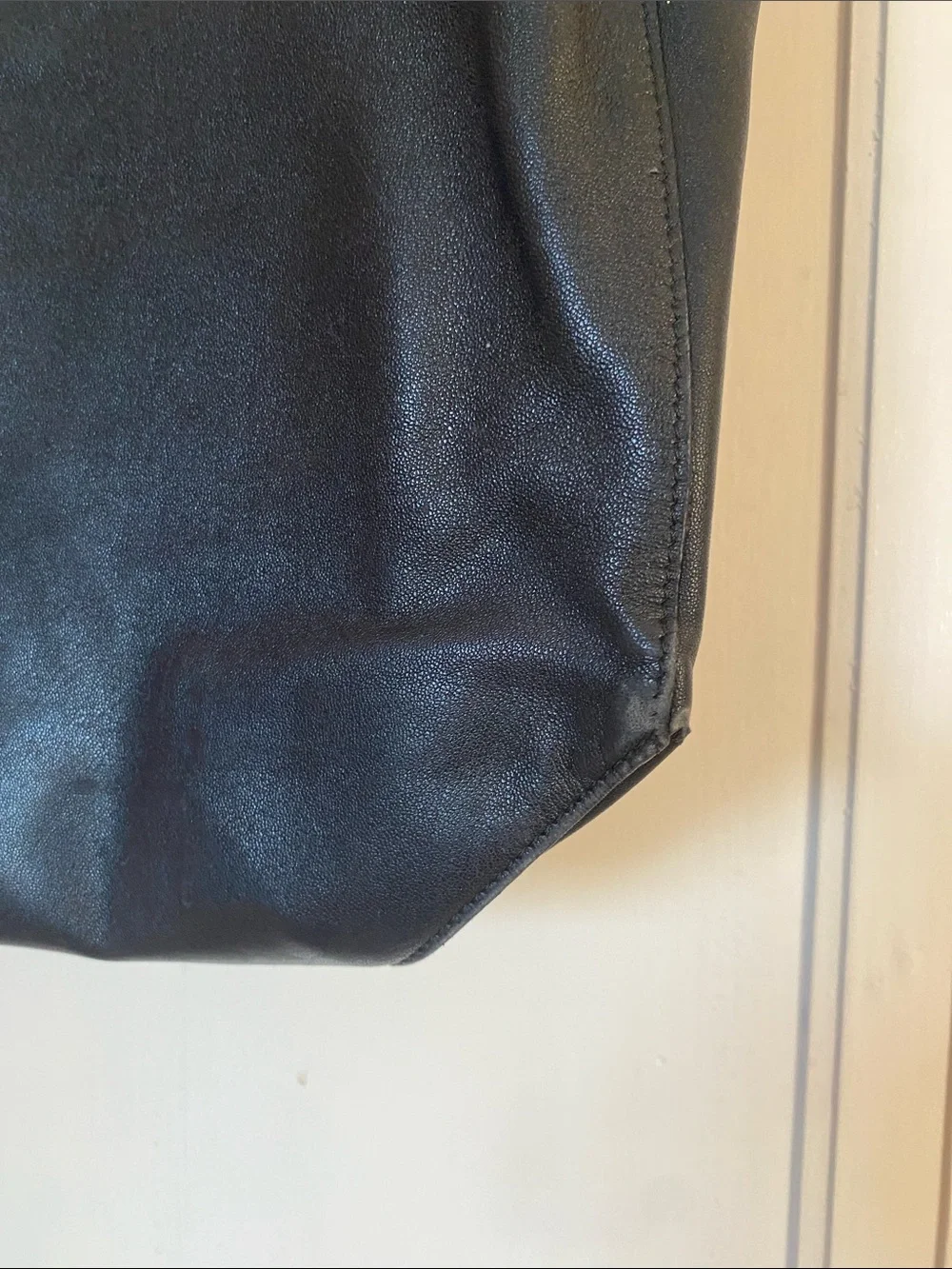 Celine Black Leather Tote Bag